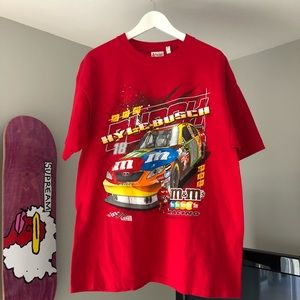 Vintage Kyle Bush #18 NASCAR Double Sided T-Shirt